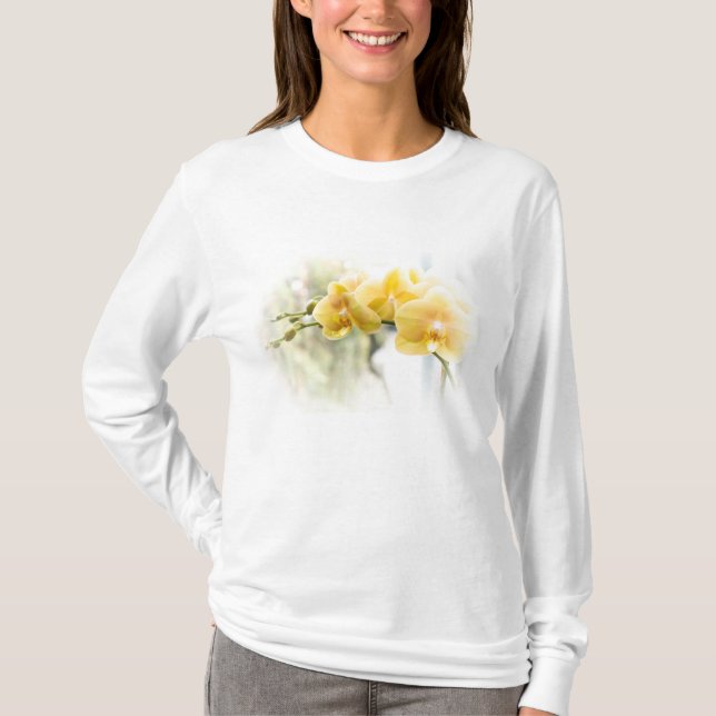 Gult Moth Orchid i Sunshine T Shirt (Framsida)