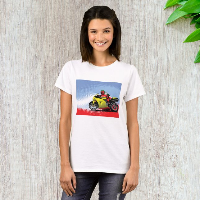 Gult Motorcykel Womens T-Shirt (Skapare uppladdad)