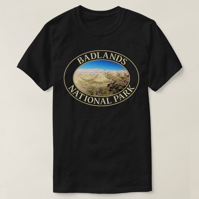 Gult Mounds vid Badlands nationalpark i södra D T Shirt (Design framsida)