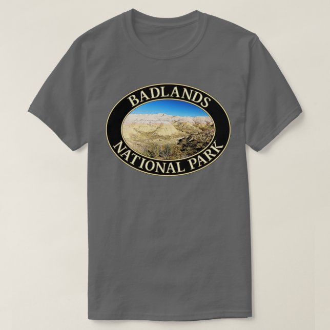 Gult Mounds vid Badlands nationalpark i södra D T Shirt (Design framsida)