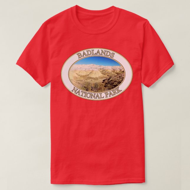 Gult Mounds vid Badlands nationalpark i södra D T Shirt (Design framsida)