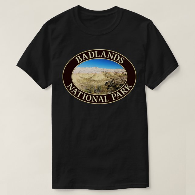 Gult Mounds vid Badlands nationalpark i södra D T Shirt (Design framsida)