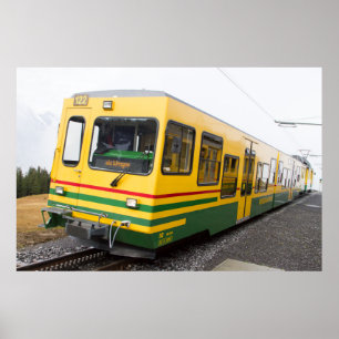 Gult Mountain funicular Tåg Poster