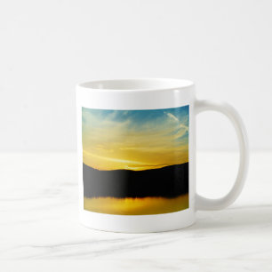 Gult Mt Sjö Sunset Kaffemugg