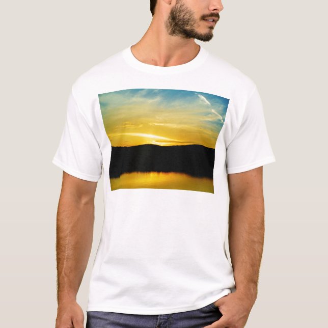 Gult Mt Sjö Sunset Tee (Framsida)