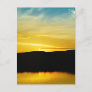 Gult Mt Sjö Sunset Vykort