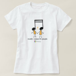 Gult Music Connects Personer T Shirt