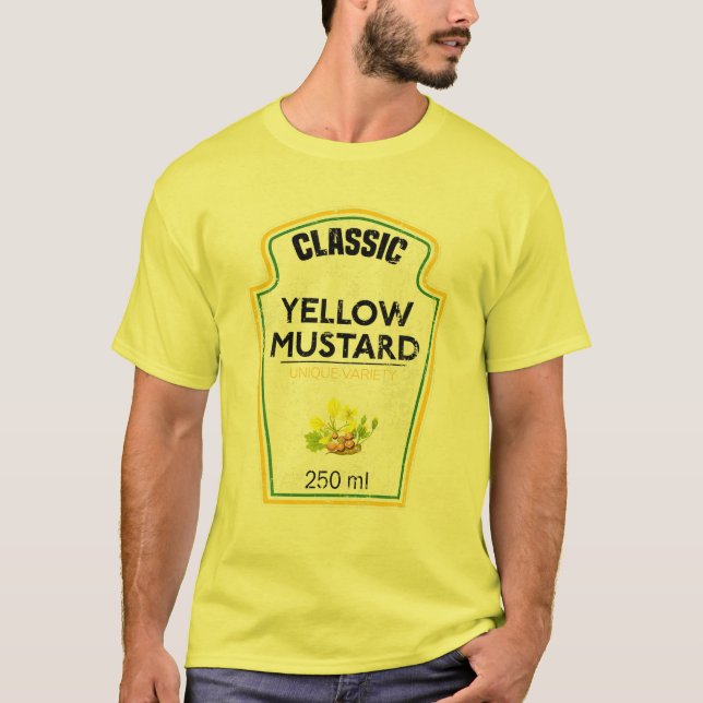 Gult Mustard Costume Matching Par Groups Con T Shirt (Framsida)