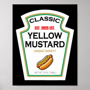 Gult Mustard Diy Costume Matching Par Groups Poster
