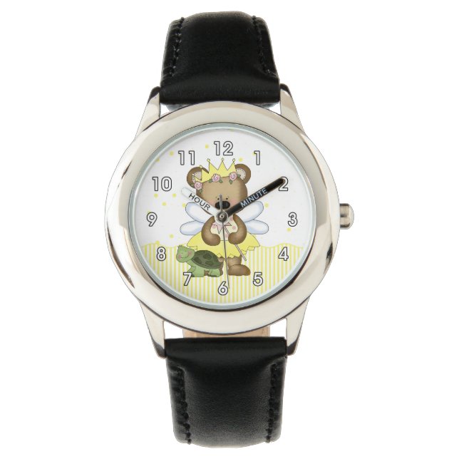 Gult Nalle Fairy Armbandsur (Framsida)