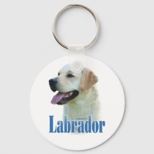 Gult namn Keychain för Labrador Retriever Nyckelring