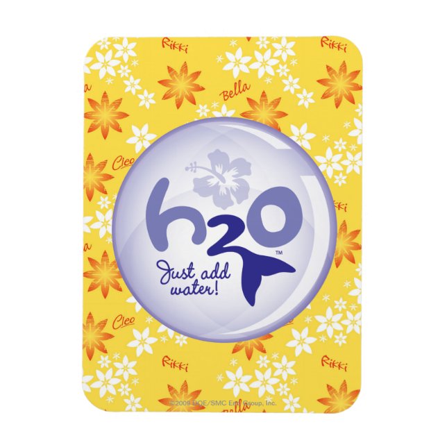 Gult Namn Mönster Magnet (Vertikal)