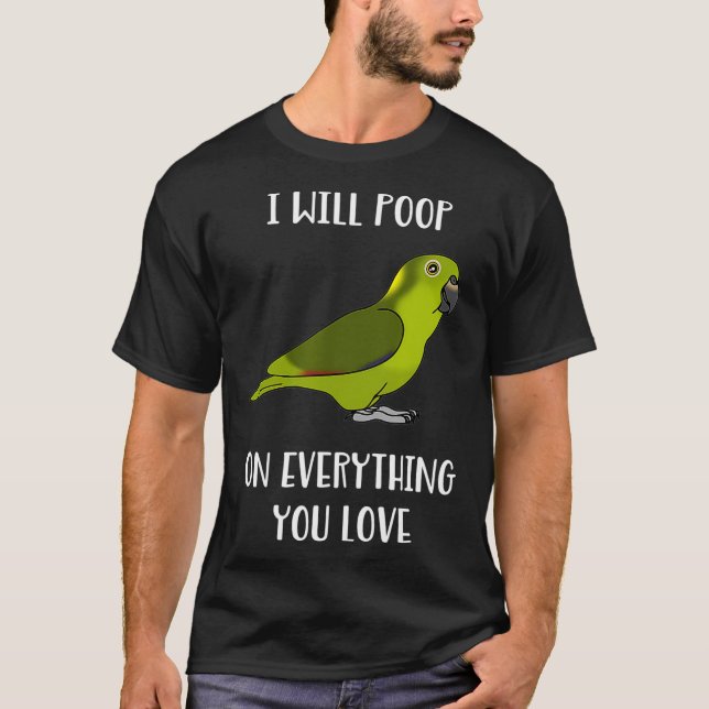 Gult Naped Amazon Parrot kommer att posta på dig k T Shirt (Framsida)