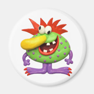 Gult näsmonster magnet