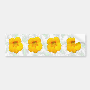Gult Nasturtium Flowers Bumper Sticker Bildekal