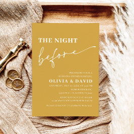 Gult natt före repetitionsmiddag Inbjudan