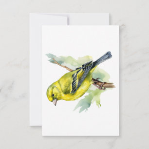 Gult Navy Bird Funeral Tack, sympati Anteckningskort