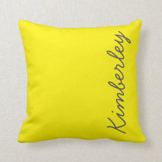Gult Neon Monogram Trendig Mode Färger Kudde