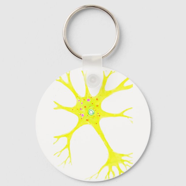 Gult neuron nyckelring (Framsida)
