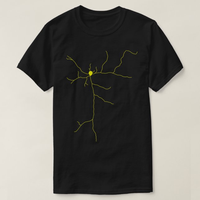 Gult neuron teckning t shirt (Design framsida)