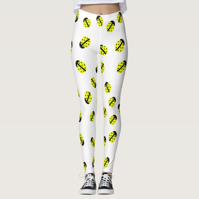 Gult Nyckelpiga Leggings (Framsida)