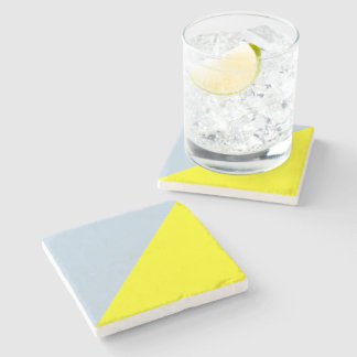 Gult och Beau blue Solid Färg-bakgrund Stenunderlägg