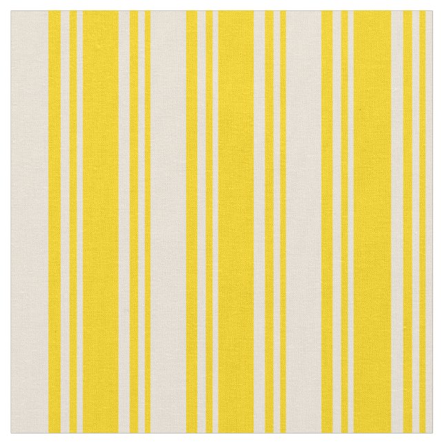 Gult- och Bisque-Färgad, invändigt/stripe Mönster Tyg (Närbild)