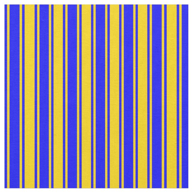 Gult och blå Färgad stripe/uttorkad Mönster Tyg (Närbild)