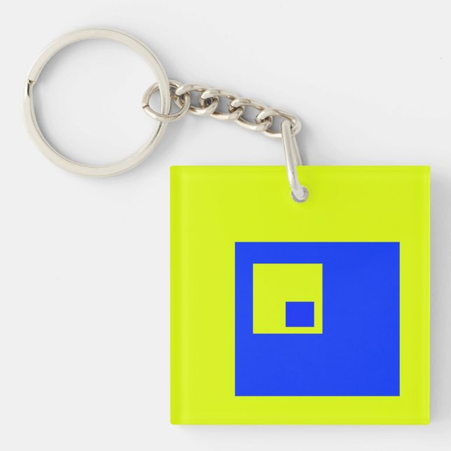 Gult och blå fyrkanter (Framsidan)