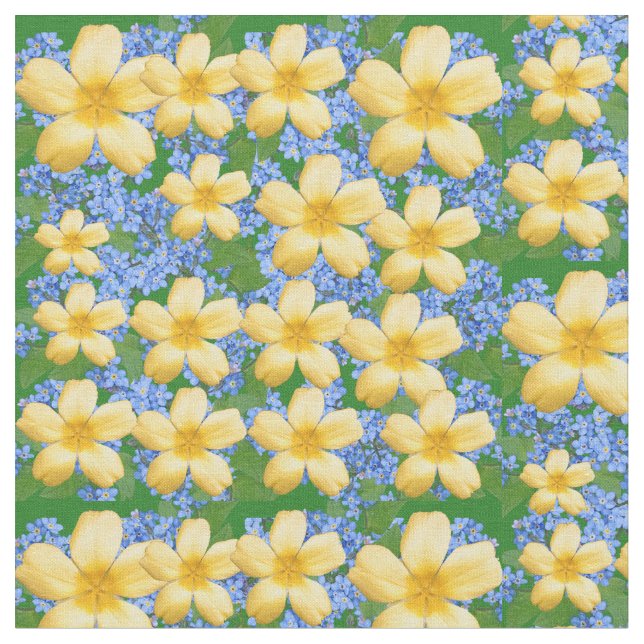 gult och blå gult tyg (Närbild)