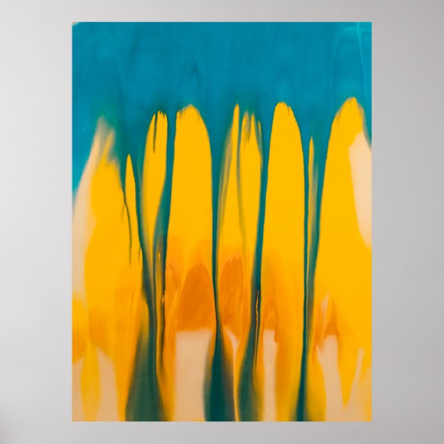 Gult och blå kläder poster (Framsidan)