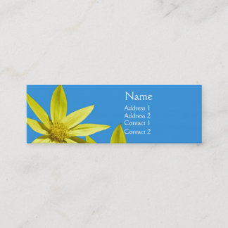 Gult och blå mini visitkort