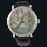 Gult och blåa fåglar Perched on a Gren Armbandsur<br><div class="desc">Denna vackra målning av en gult och en tealblått fågel på gren passar perfekt för alla produkter av Zazzle. Den kollageinspirerade målningen av Chariklia Zarris består av många olika mönster,  blommor och löv. Hitta dina favoriter idag!</div>