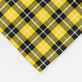Gult och Black Barclay Klan Tartan Fleecefilt