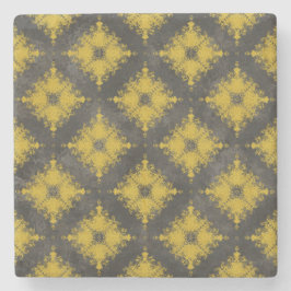 Gult och Black Diamond Burst Mönster Stenunderlägg