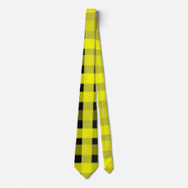 Gult och Black Gingham Tie Slips