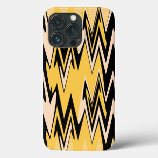 Gult och Black Zigzag Chevron Mönster
