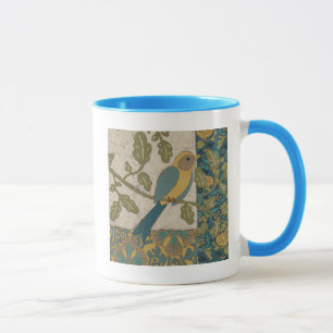 Gult- och blåfågelvilt Perched on a Gren Mugg