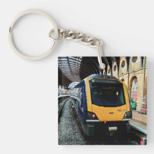 Gult och blått tåg, i York station