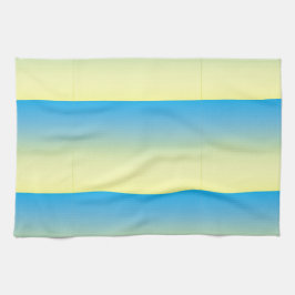 Gult och blått två ton kökshandduk