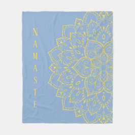 Gult och Blue Mandala Fleece Blanket