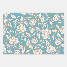 Gult- och Blue Swirling Flowers