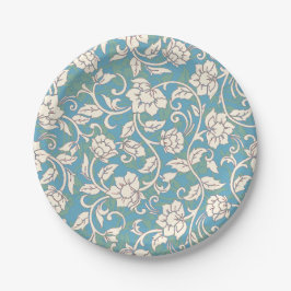 Gult- och Blue Swirling Flowers