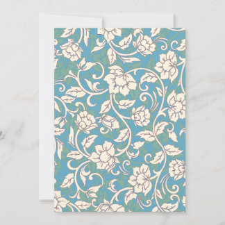 Gult- och Blue Swirling Flowers Tack Kort