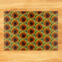 Gult och Bronze Solros-Blommönster