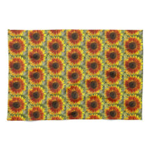 Gult och Bronze Solros-Blommönster