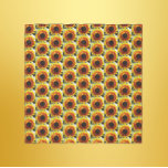 Gult och Bronze Solros-Blommönster Sjal<br><div class="desc">Lägg varmen med den här fyrkantiga stil,  rena chiffonslöjan som innehåller fotobilden av en stor,  gult- och brons färgad Solrosblomma och som skrivs ut i en upprepande mönster. En underbar,  blommigt design! Markera din sjalk storlek.</div>