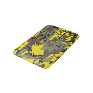 Gult och Brown Camouflage, militär, armé Badrumsmatta