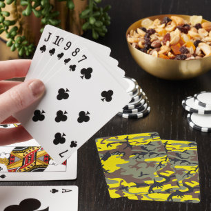 Gult och Brown Camouflage, militär, armé Casinokort