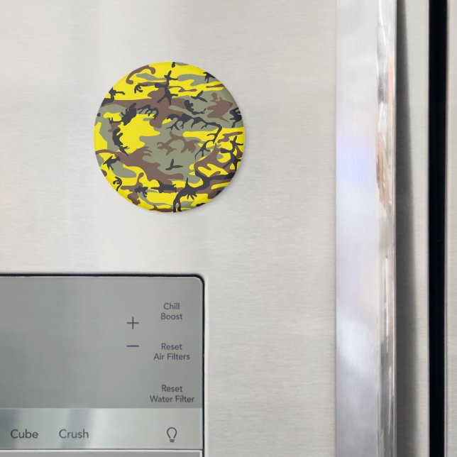 Gult och Brown Camouflage, militär, armé Magnet (In Situ (Fridge))